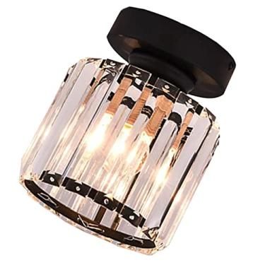 Imagem de Generic Capa de Luz de Teto Elegante Efeito Padrão Bonito Aplicável Ao Quarto Prático Decoração de Casa Cristal Artificial de Ferro 5,12 X 6,69 pol. (Sem lâmpada)