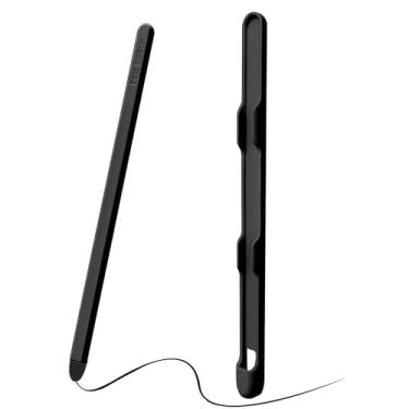 Imagem de YQODSZ Suporte para caneta Stylus e S Pen para Samsung Galaxy Z Fold 7/6/5/Galaxy Z, capa com três dobras, slot para caneta S, ponta de silicone sensível para Z Fold 6/5 S, preto fosco