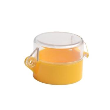 Imagem de SAAWEE 5 conjuntos de capa protetora de botão de parada de emergência, interruptor que evita mau funcionamento, assento protetor de cabeça de cogumelo de emergência amarelo de 22 mm (55 x 42 mm, 42