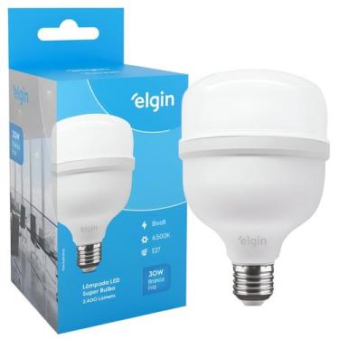 Imagem de Lâmpada Led Super Bulbo 30w Alta Potência Bivolt Branco Frio Elgin