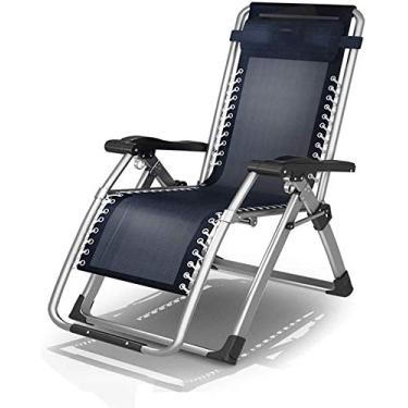 Imagem de ONDHGFBGB Cadeira de convés, com encosto de cabeça destacável multifuncional dobrável cadeira reclinável encosto cadeira de praia preguiçosa cadeira de almoço portátil, configuração 0-170 °
