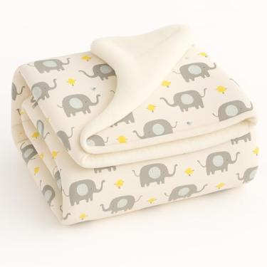 Imagem de Cobertor- Dupla face sherpa felpuda - Antialérgico(Elefante Azul)