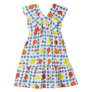 Imagem de Vestido Infantil em Malha Frufru Colorido Fábula-Feminino