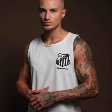 Imagem de Regata Santos 1963 Bi Mundial Branca Masculina-Masculino