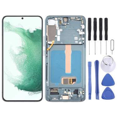 Imagem de Hiregolish Peças de reparo de reposição de tela LCD, para Samsung Galaxy S22+ 5G SM-S906B digitalizador de tela LCD OLED de 6,5 polegadas, conjunto completo com moldura, substituição com kits de