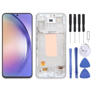Imagem de Hiregolish Peças de reparo de tela, para Samsung Galaxy A54 5G SM-A546 6,4 polegadas OLED LCD digitalizador de tela conjunto completo com moldura, conjunto de substituição de tela com kits de reparo