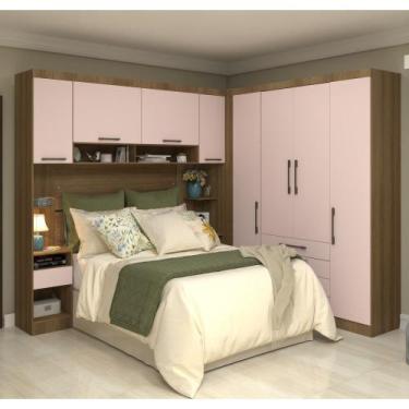 Imagem de Guarda Roupa Dormitório Modulado Paris Casal 1,38 m Canto Reto - Roupe