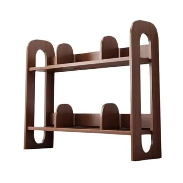 Imagem de Suporte móvel ajustável para armário de arquivos, prateleira de mesa de madeira para organização estudantil, para escritório estante de exibição de livros, suporte de impressora para escritório em