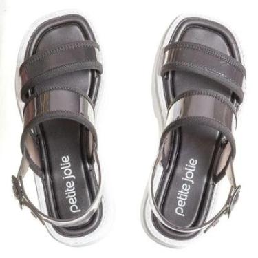 Imagem de Sandalia Petite Jolie Naomi Flatform  Branco/Preto 33/34-Feminino