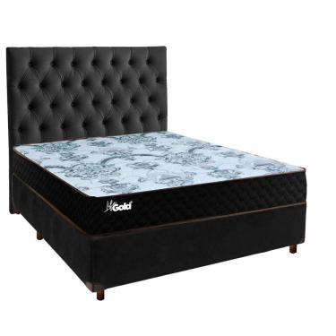 Imagem de Kit Cabeceira + Cama Box + Colchão Casal Molas Ensacadas Life Gold Paropas