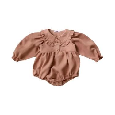 Imagem de Macacão Floral De Algodão Para Bebê Menina Com Renda, Roupas De Verão 
