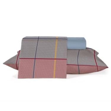 Imagem de Jogo cama casal 150 fios 4 peças diamante teka - 100% algodão, MADRAS