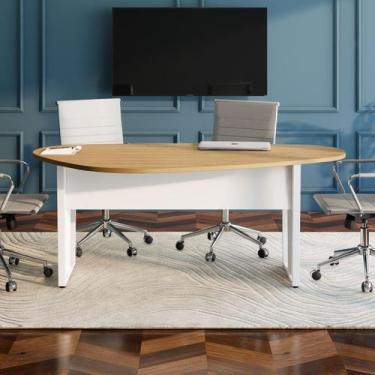 Imagem de Mesa Orgânica 1,83m x 1,00m para Reunião com Pés em Metal F5 Office - 