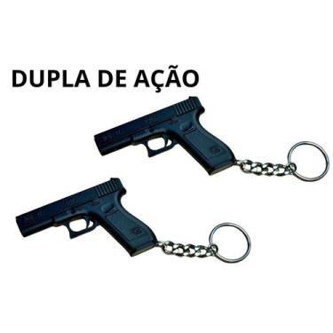 Imagem de Chaveiro Pistola 3D  Realista e Estiloso para Colecionadores - A1, 2 u