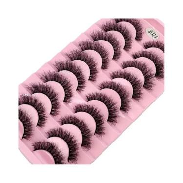 Imagem de Cílios Postiços Naturais 3D Curly Faux Mink Feitos À Mão, 10 Pares, Si