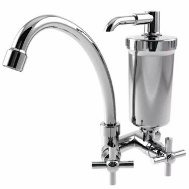 Imagem de Torneira De Parede Para Cozinha Slim Com Filtro Bica Móvel 1-4 De Volta - 770997 - Stoc