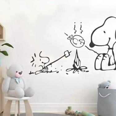Imagem de Adesivo De Parede Snoopy E Fogueira
