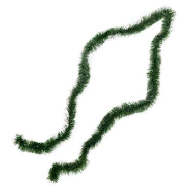 Imagem de Festão de Natal Metalizado Verde 2m Ø14cm - Sofisticação e Elegância p