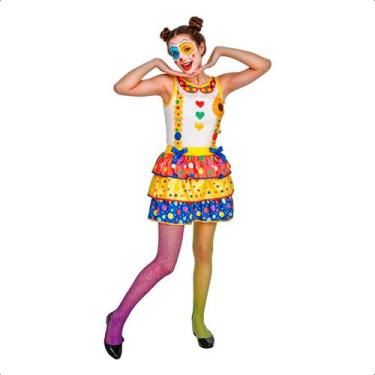 Imagem de Fantasia Adulta Feminina Palhacinha de Circo Divertida pra Festa Carna