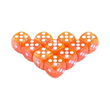 Imagem de Dado De 16mm Com Efeito Mármore D6 - 10 Peças - Acessório De Jogo, Bri