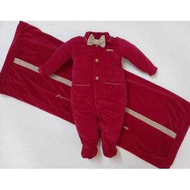Imagem de Saída Maternidade Plush Bebê Menino Inverno Paraiso 16129, Vermelho, R