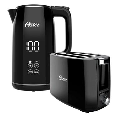 Imagem de Kit Chaleira Digital 1,7L E Torradeira Black Oster 220V