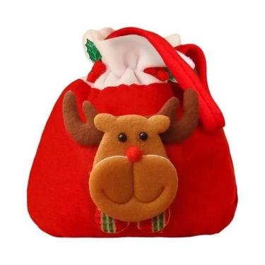 Imagem de Sacos De Presente De Natal Para Crianças 4 Peças Saco De Flanela Com C