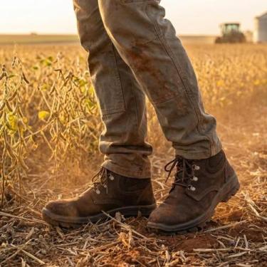 Imagem de Bota Botina Agro EPI Unissex para Trabalho em Campo Fazenda - Strano, 