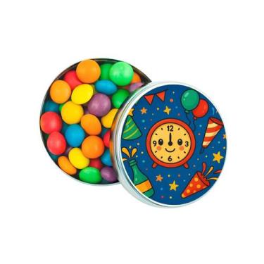 Imagem de Kit 30 Latinhas Lembrancinhas Ano Novo Cor: Prateado - Gil Festa Kids 
