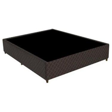 Imagem de Cama Box Casal Sommie 138x188x27cm - GAZIN, Marrom, Casal