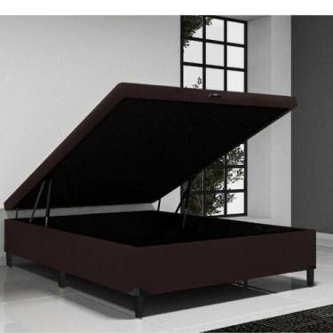 Imagem de Base Box Para Colchão Casal Com Baú Itaflex 1,38x1,88x0,45 Marrom