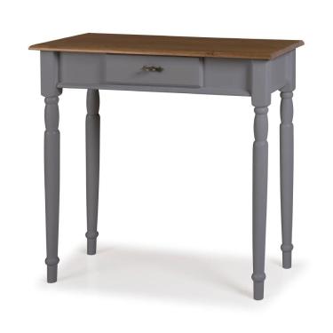 Imagem de Aparador para Sala em Madeira Maciça 1 Gavetas 634 Linz Móveis - Cinza/Imbuia Glazer