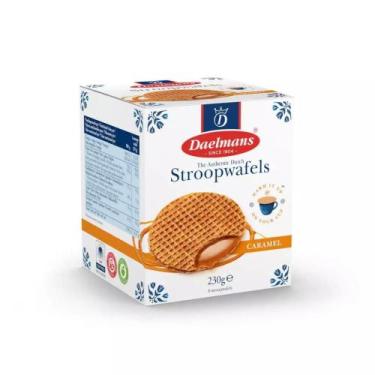 Imagem de Biscoito Stroopwafels Holandês 230g  Waffle Importado Recheio Caramelo