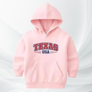 Imagem de Moletom Infantil Texas USA Moleton Com Capuz Estilo College Americano Inverno Blusão Casaco-Unissex