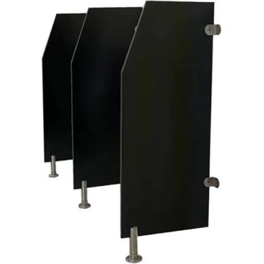 Imagem de Divisória De Vaso Sanitário De Tela De Mictório,divisor De Divisória De Banheiro, Defletor De Mictório, Vaso Sanitário Público, Mictório Mont, Black Partition*3, 1200 * 450mm