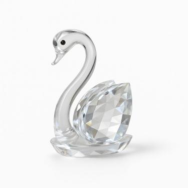 Imagem de Enfeite Decorativo Estatueta Cisne de Vidro para Decoração de Mesa com Acabamento Lapid...