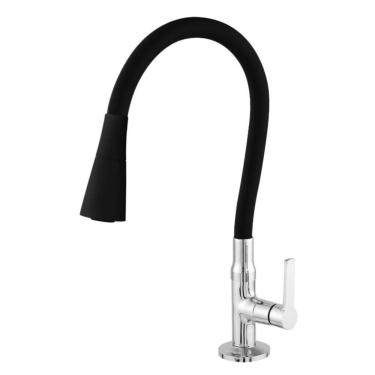 Imagem de Torneira para Cozinha de Parede 1/4 Vt 2310 C75 Cromado/ Preto