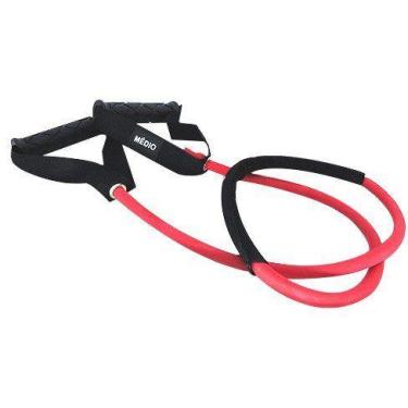 Imagem de Elástico Extensor T28-M Acte Sports com Alça Médio Vermelho, Vermelho