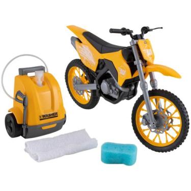Imagem de Moto de Brinquedo Lava Rápido Wash Garage Moto  - Cross Usual Brinqued