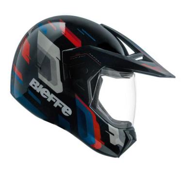Imagem de Capacete Moto Bieffe 3 Sport Horizon, Preto com Vermelho, 58
