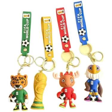 Imagem de Chaveiros Tema Bola Brasil Kit 4 - Iba