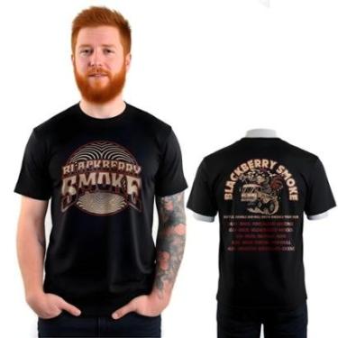 Imagem de Camiseta Blackberry Smoke Tour 2026 Bomber Preta-Unissex