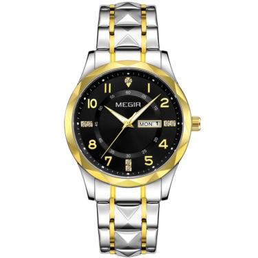 Imagem de Relógio masculino pulseira de aço inoxidável casual  à prova d´agua