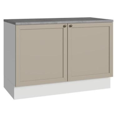 Imagem de Balcão Gabinete De Pia 120 Cm (com Tampo) Branco-crema Vik Madesa Bran