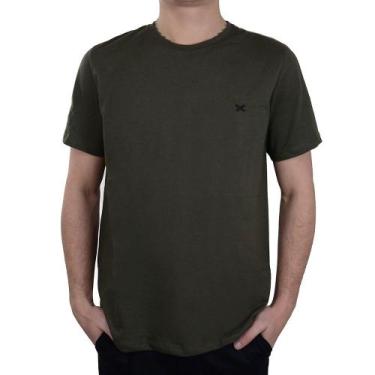 Imagem de Camiseta Masculina Hering MC Regular Verde Musgo - 4FEF, P, Verde