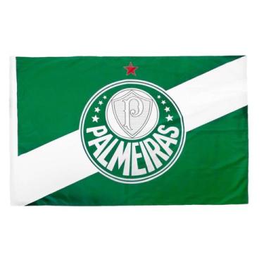Imagem de Bandeira Palmeiras Oficial Licenciada 2,5 Panos Grande JC Bandeiras 1,