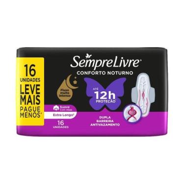 Imagem de Absorvente Sempre Livre Conforto Noturno Suave - Embalagem com 16 Unid