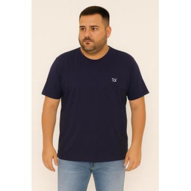 Imagem de Camiseta Plus Size Thoux 100% Algodão  Estampa TDog  Masculina, Marinh