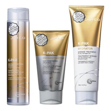 Imagem de Kit Joico K-Pak - Shampoo 300ml +  Hydrator 250ml + Deep Penetrating 1