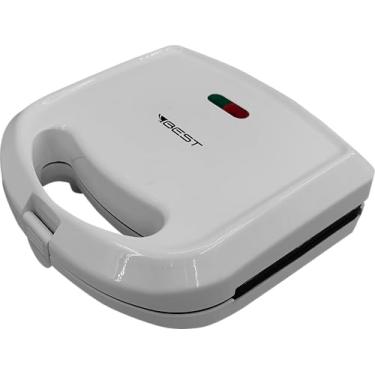 Imagem de BEST Mini Grill Sanduicheira, Branco, 750W, Capacidade para 2 Sanduíches, 127V